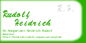 rudolf heidrich business card